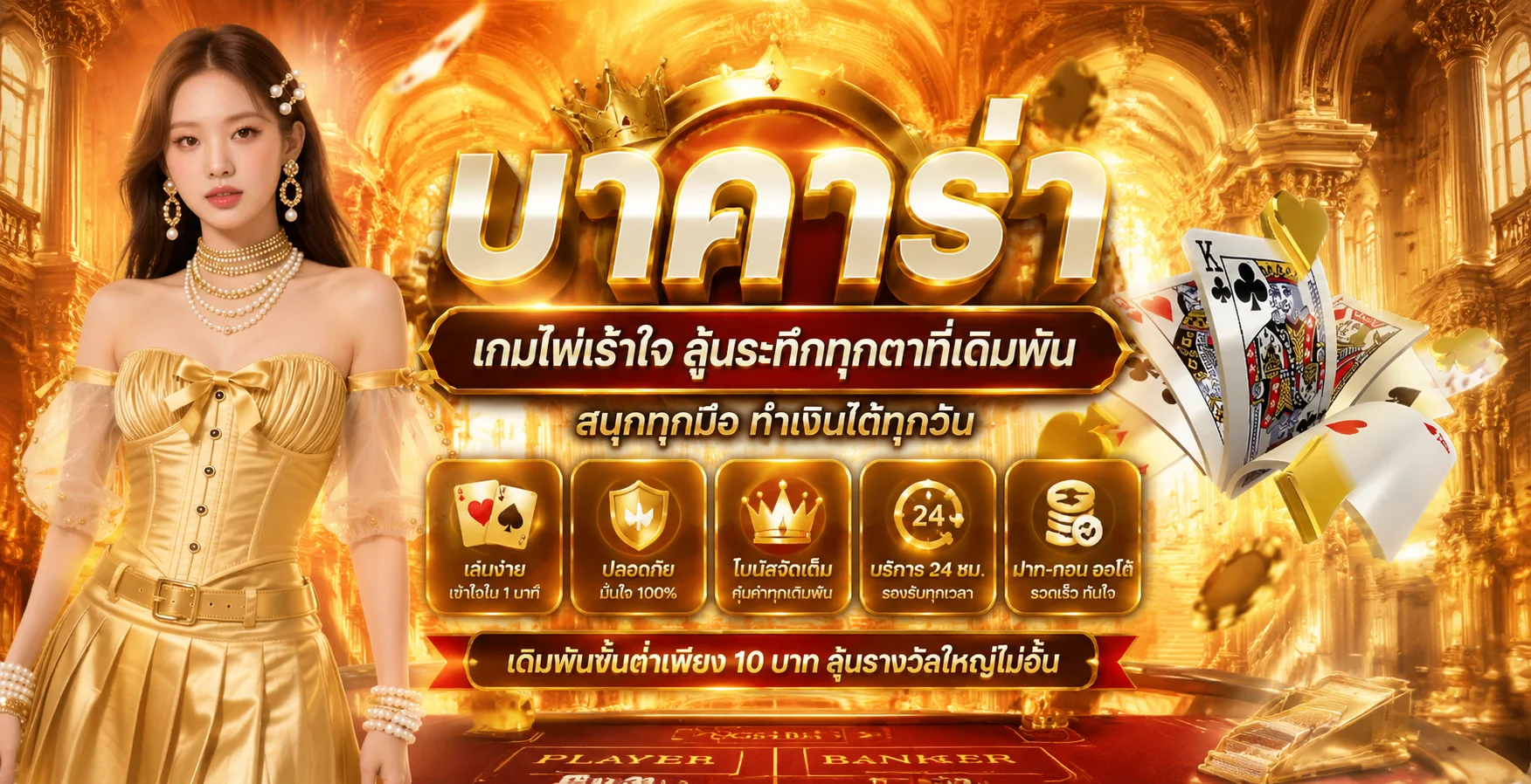 บาคาร่าออนไลน์ SLOTXO ถ่ายทอดสดจากคาสิโนจริง